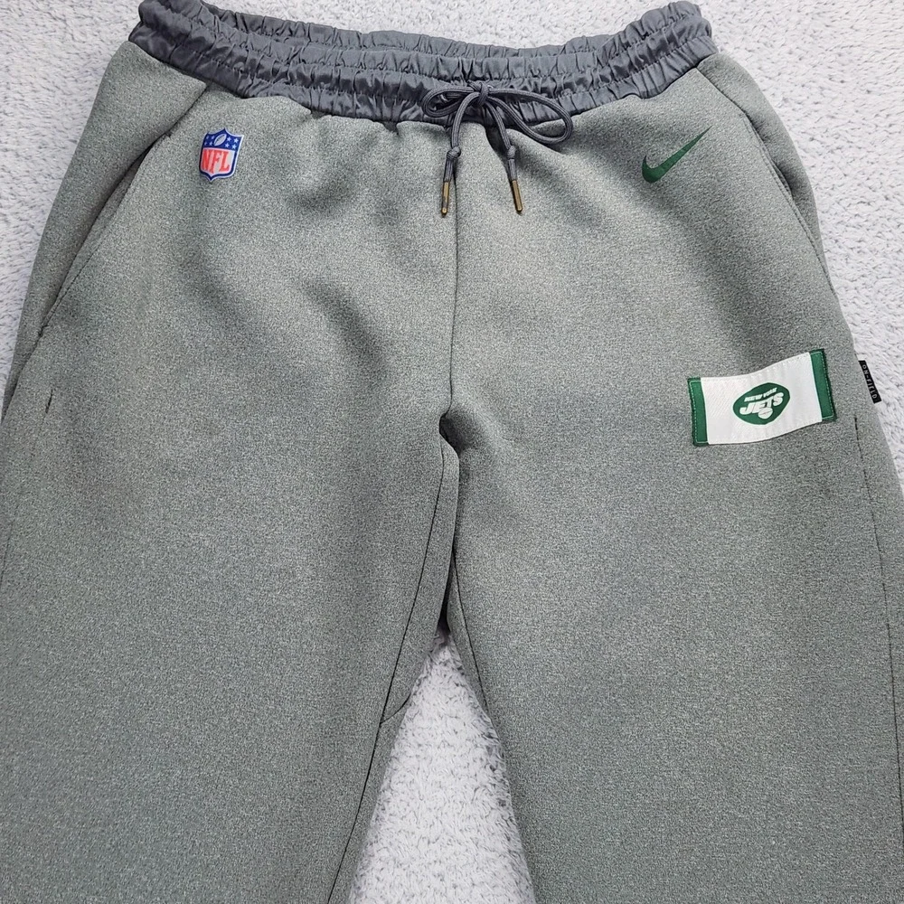 New York Jets Pants Mens Large Gray NFL Football Nike On Field Apparel Joggers